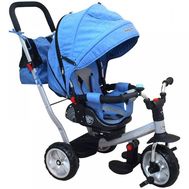 Tricicleta cu Spatar Rabatabil Extra Comfort Travel - Baby Mix - Blue - Baby Mix
