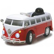 Masinuta electrica pentru copii Volkswagen Bus T1 460234 rosu cu alb si control parental 27mhz 12V - Jamara - Jamara Toys