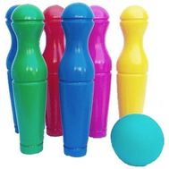 Set de bowling cu 9 popice Colour Fun - Super Plastic Toys - Super Plastic Toys