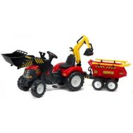 Tractor Powerloader Rosu cu Cupa Functionala - Falk