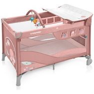Patut pliabil Dream cu 2 nivele Pink - Baby Design - Baby Design