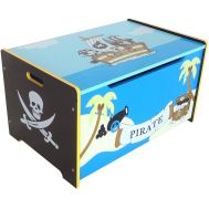 Ladita din lemn pentru depozitare jucarii Blue Pirate Treasure Chest - Style - Style