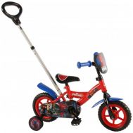 Bicicleta pentru baieti 10 inch cu maner si roti ajutatoare partial montata Spiderman - Volare - Volare