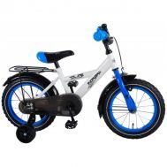 Bicicleta pentru baieti 14 inch partial montata Thombike Alb cu Albastru - Volare - Volare