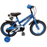 Bicicleta Super Blue pentru baieti 14 inch cu roti ajutatoare partial montata - Volare - Volare