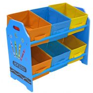Organizator jucarii cu cadru din lemn Blue Crayon - Style - Style