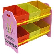 Organizator jucarii cu cadru din lemn Pink Crayon - Style - Style