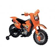 Motocicleta electrica pentru copii Enduro Motocross 6V portocalie cu telecomanda - Globo - Globo