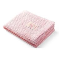 Paturica tricotata din bambus 100x75 cm Baby Ono roz - Baby Ono