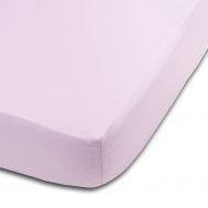 Cearceaf din bumbac cu elastic roata pentru patut 120x60 cm Kidizi Pink - Kidizi