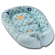 Cosulet bebelus pentru dormit Kidizi Baby Nest Cocoon 90x50 cm Animals Mint - Kidizi