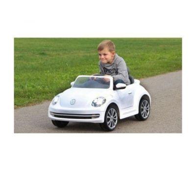 Masinuta electrica copii Volkswagen Beetle Alba 6V cu telecomanda control parinti 2.4 Ghz - Jamara - Jamara Toys