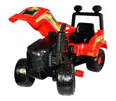 Tractor cu pedale si remorca Mega Farm Red - Super Plastic Toys - Super Plastic Toys