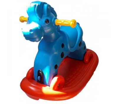 Calut Balansoar cu Roti Speedy Blue - Super Plastic Toys - Super Plastic Toys