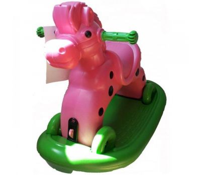 Calut Balansoar cu Roti Speedy Pink - Super Plastic Toys - Super Plastic Toys