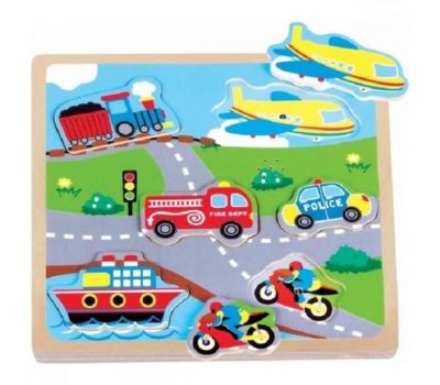 Puzzle Transport cu Sunete - New Classic Toys - New Classic Toys