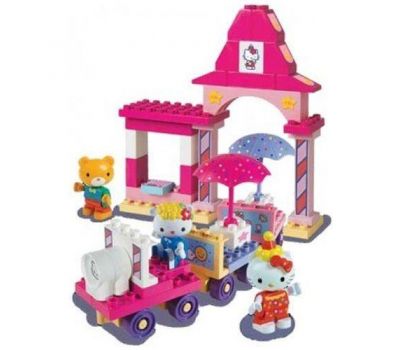 Set constructie Unico Plus Hello Kitty Parc de distractii cu masinuta 51 piese - Androni Giocattoli - Androni Giocattoli