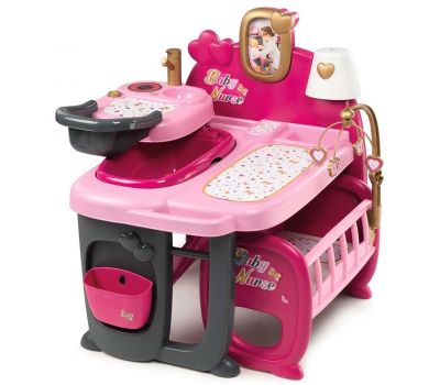 Centru de ingrijire pentru papusi Baby Nurse Doll`s Play Center cu 23 accesorii - Smoby - Smoby