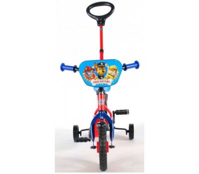 Bicicleta copii Paw Patrol, cu roti ajutatoare si maner parental 10 inch partial montata - Volare - Volare