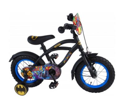 Bicicleta pentru baieti 12 inch cu roti ajutatoare Batman partial montata - Volare - Volare