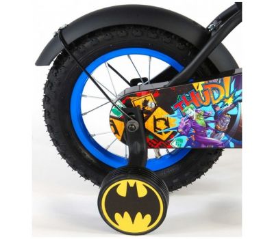 Bicicleta pentru baieti 12 inch cu roti ajutatoare Batman partial montata - Volare - Volare