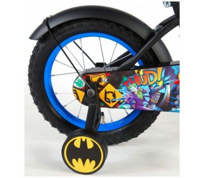 Bicicleta pentru baieti 14 inch cu roti ajutatoare Batman partial montata - Volare - Volare