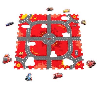 Covor puzzle din spuma Cars 3 Modular Race 9 piese - Knorrtoys - Knorrtoys