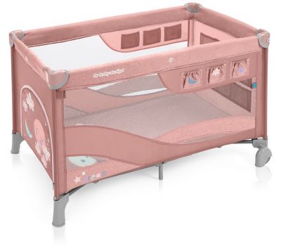 Patut Pliabil cu 2 nivele Dream Regular, Pink - Baby Design - Baby Design