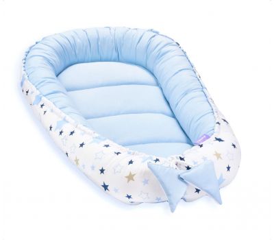 Jukki - Cosulet bebelus pentru dormit Baby Nest Cocoon XL 90x50 cm Milky Way - Jukki