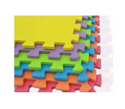 Covoras de joaca termic multicolor XXL 180x120 cm tip puzzle - Springos