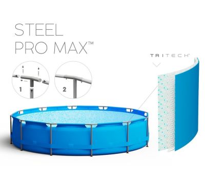 Piscina rotunda cu cadru metalic Steel Pro Max 366x122cm Bestway 11 in 1, toate accesoriile incluse - BestWay