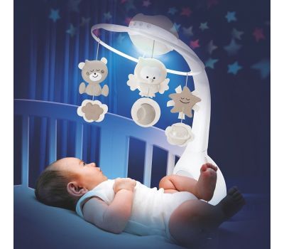 Carusel muzical cu proiector si lampa de veghe Infantino Bej resigilat - Infantino