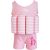 Konfidence - Costum inot copii cu sistem de flotabilitate ajustabil pink stripe 1-2 ani - Konfidence