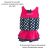 Konfidence - Costum inot copii cu sistem de flotabilitate ajustabil Pink Skirt 2-3 ani - Konfidence